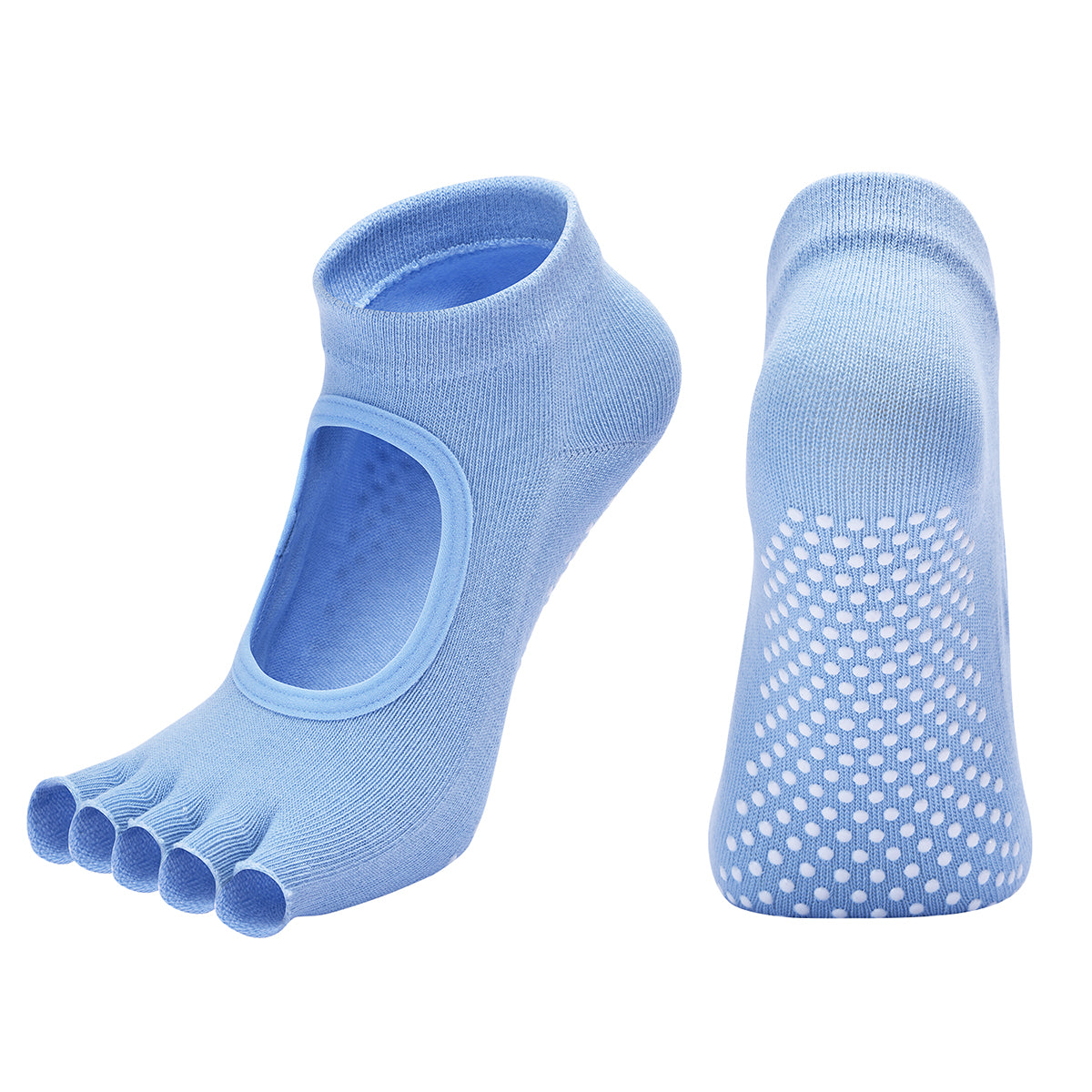 【Yoga Socks】F1浅蓝-女士半趾瑜伽普拉提运动袜