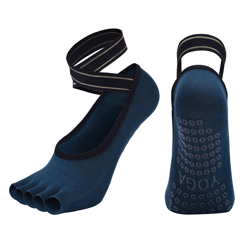 【Yoga Socks】T4墨绿-女士半趾瑜伽普拉提运动袜
