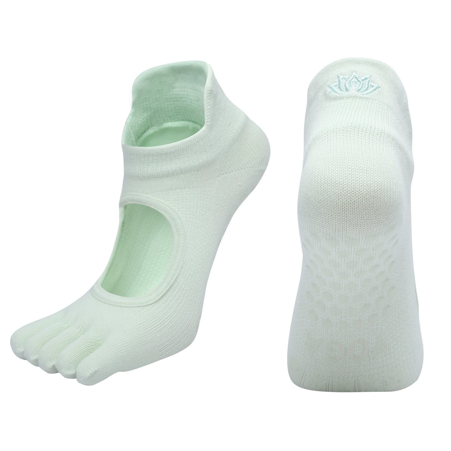 【Yoga Socks】V1碧绿-女士五指瑜伽普拉提运动袜