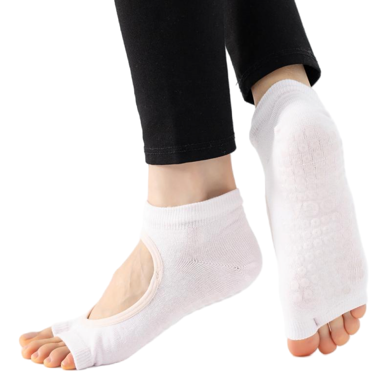 【Yoga Socks】J4浅粉-女士二指瑜伽普拉提运动袜