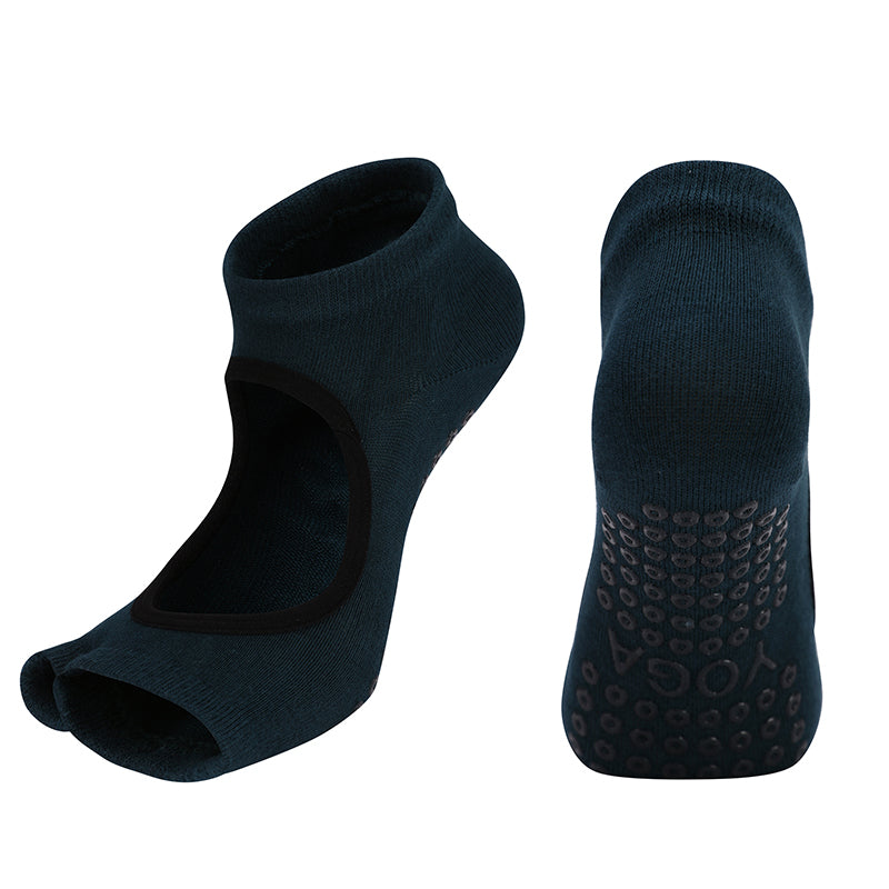 【Yoga Socks】J3绿黑-女士二指瑜伽普拉提运动袜