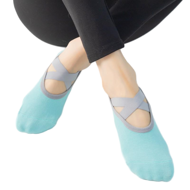 【Yoga Socks】H6翠绿-女士圆头瑜伽普拉提运动袜