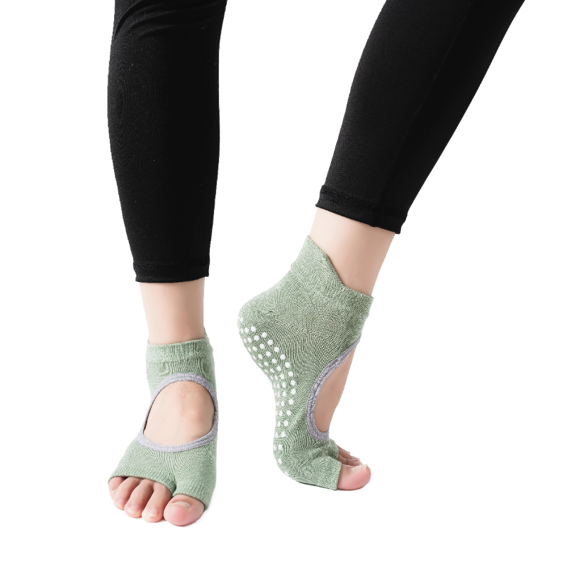 【Yoga Socks】J5绿色-女士二指瑜伽普拉提运动袜