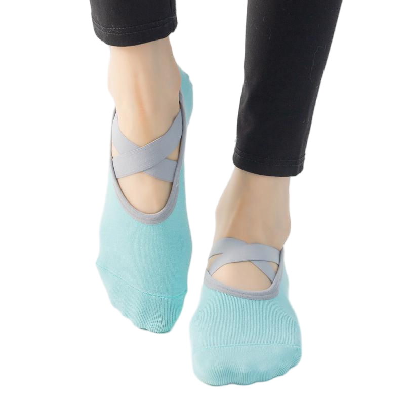 【Yoga Socks】H6翠绿-女士圆头瑜伽普拉提运动袜