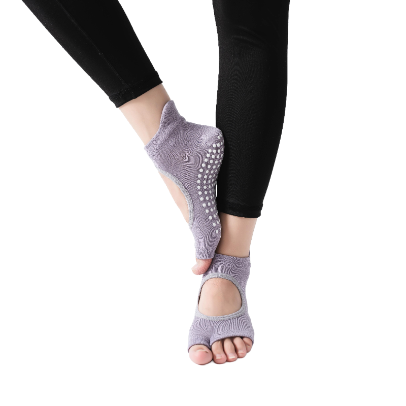 【Yoga Socks】J5紫色-女士二指瑜伽普拉提运动袜