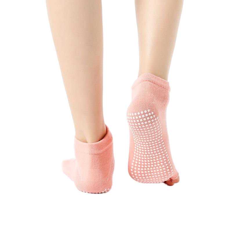 【Yoga Socks】F1珊瑚橙-女士半趾瑜伽普拉提运动袜