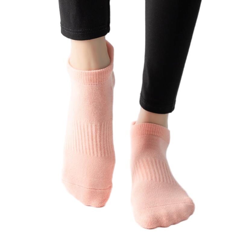 【Yoga Socks】D1珊瑚橙-女士毛圈圆头瑜伽普拉提运动袜