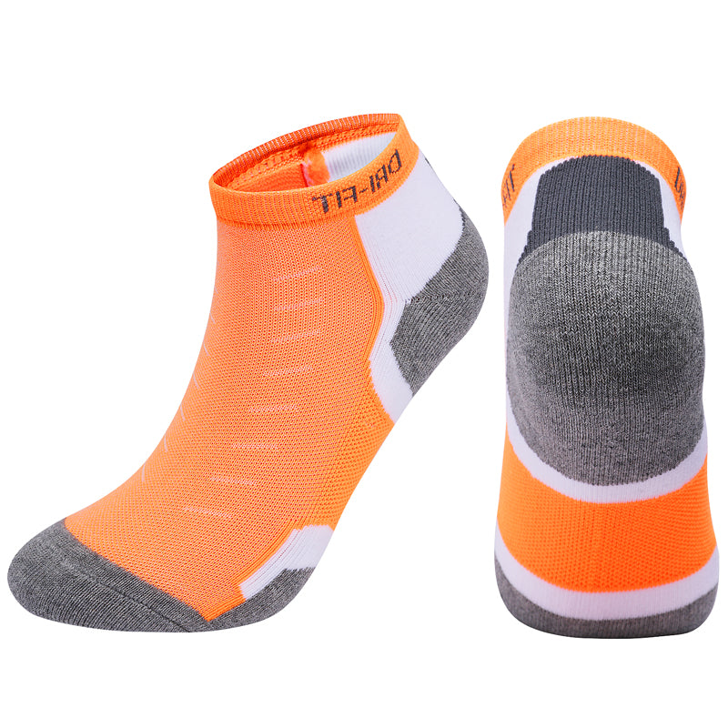 【Athletic Socks】B1橙色-男女通用毛圈短筒休闲健身运动袜