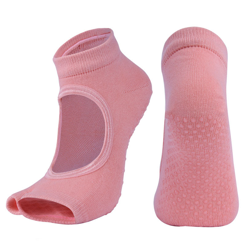 【Yoga Socks】J1珊瑚橙-女士二指瑜伽普拉提运动袜