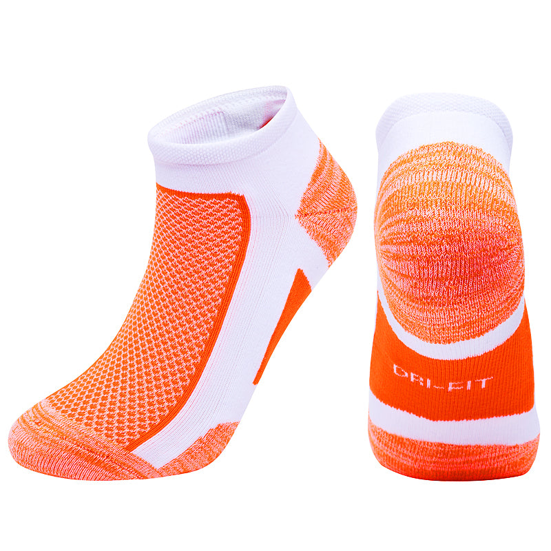 【Athletic Socks】A1橙色-男女通用毛圈短筒休闲健身运动袜