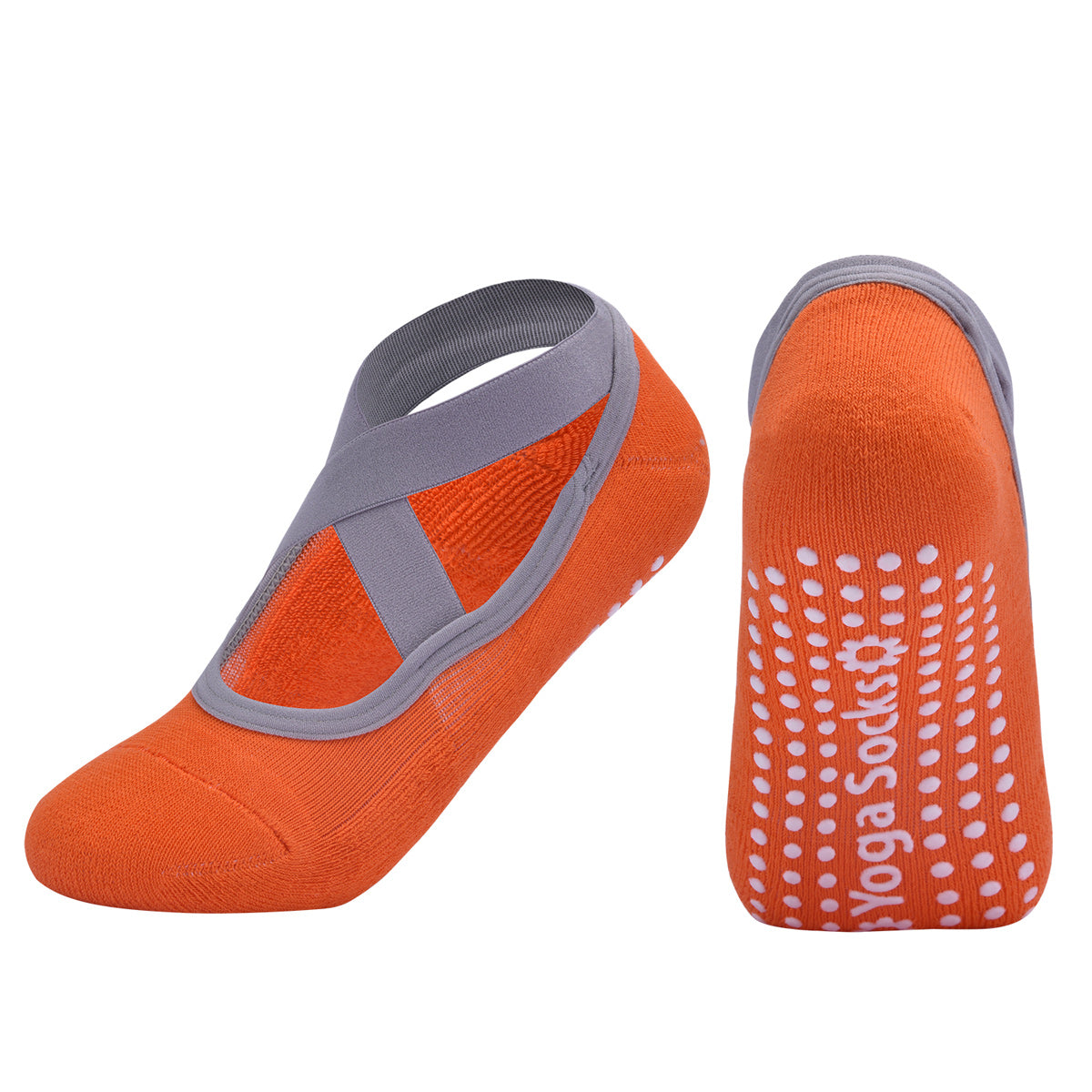 【Yoga Socks】Q3爱马仕橙-女士毛圈圆头瑜伽普拉提运动袜