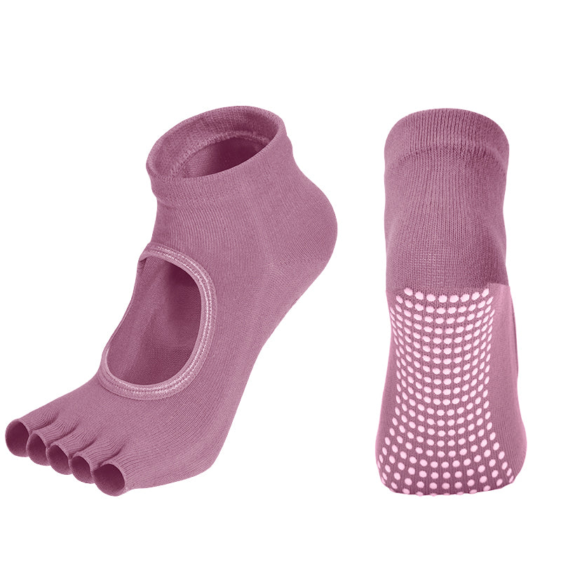 【Yoga Socks】F1浅紫-女士半趾瑜伽普拉提运动袜