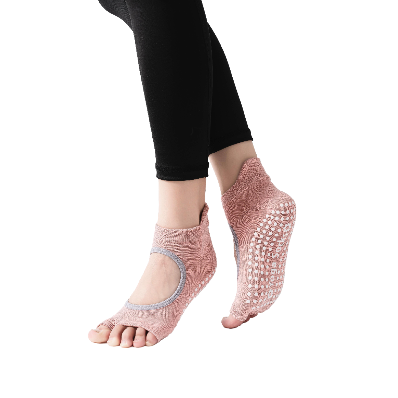 【Yoga Socks】J5粉色-女士二指瑜伽普拉提运动袜