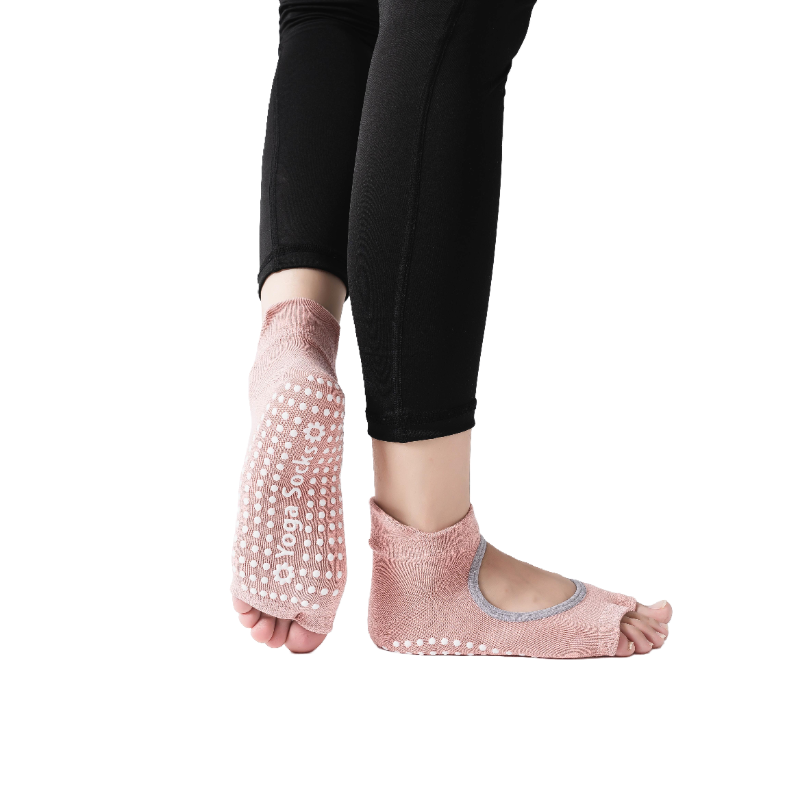 【Yoga Socks】J5粉色-女士二指瑜伽普拉提运动袜