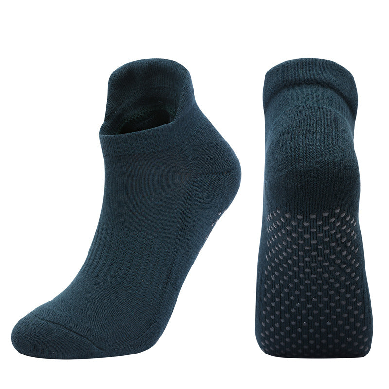 【Yoga Socks】D1墨绿-女士毛圈圆头瑜伽普拉提运动袜