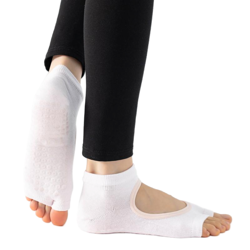 【Yoga Socks】J4浅粉-女士二指瑜伽普拉提运动袜