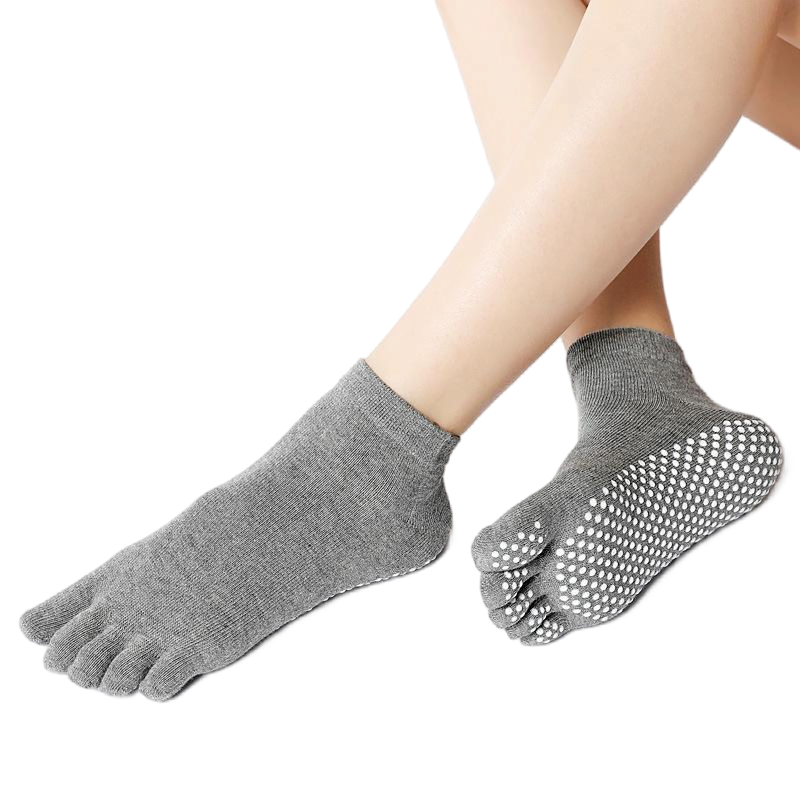 【Yoga Socks】G1浅麻灰-女士五指瑜伽普拉提运动袜