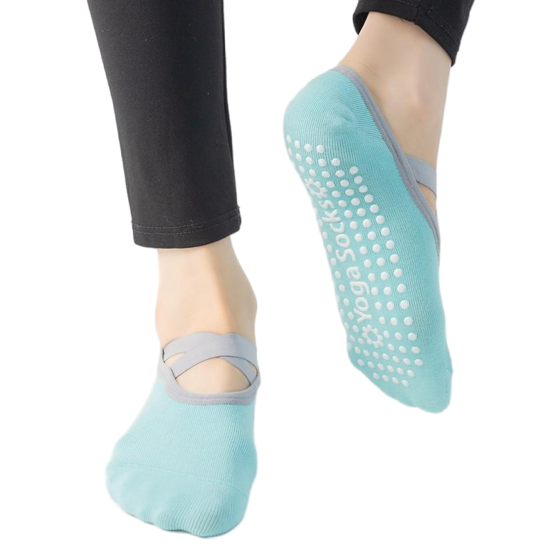 【Yoga Socks】H6翠绿-女士圆头瑜伽普拉提运动袜