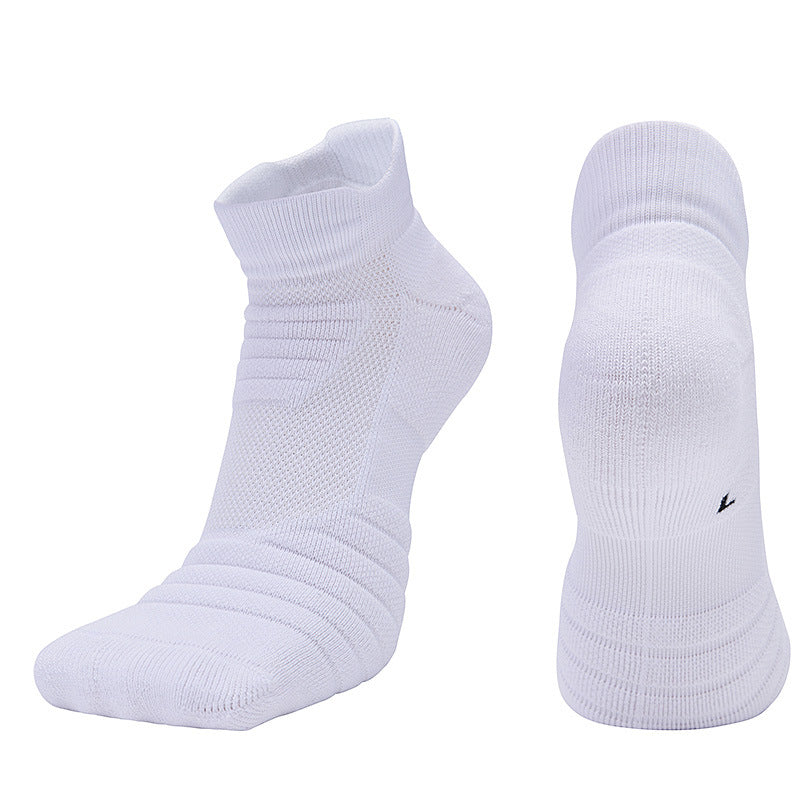 【Basketball Socks】C1白色-男女通用毛圈短筒篮球运动袜