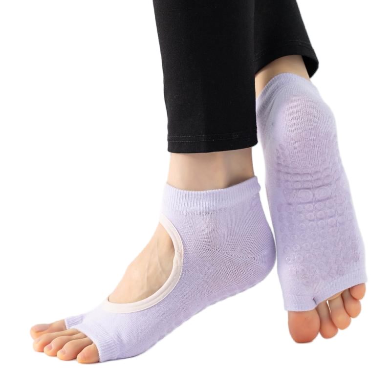 【Yoga Socks】J4浅紫-女士二指瑜伽普拉提运动袜