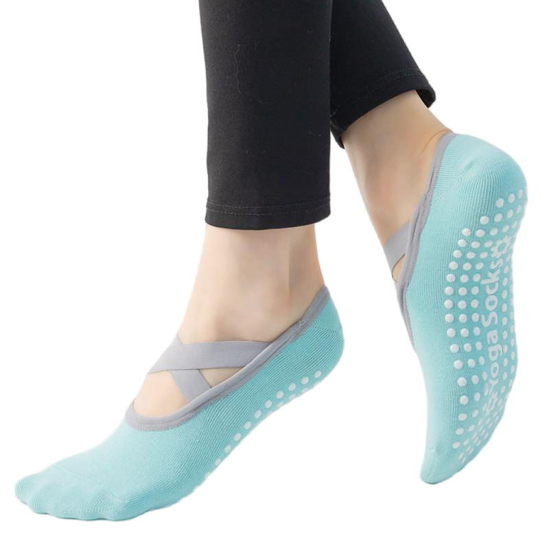 【Yoga Socks】H6翠绿-女士圆头瑜伽普拉提运动袜