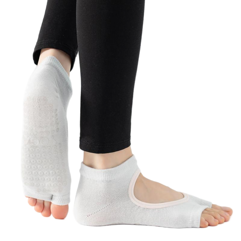 【Yoga Socks】J4浅灰-女士二指瑜伽普拉提运动袜
