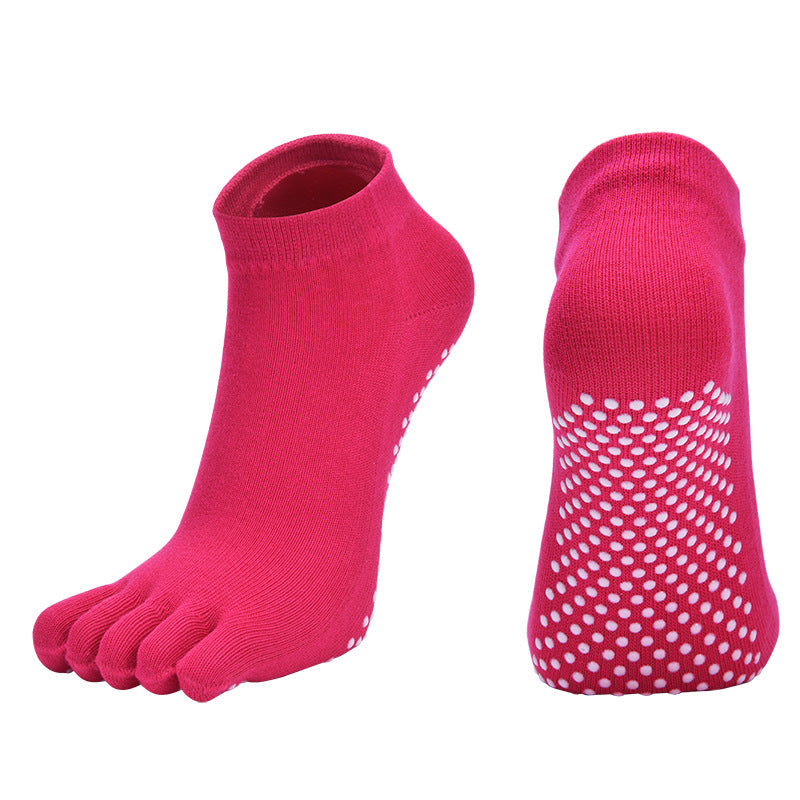 【Yoga Socks】G1玫红-女士五指瑜伽普拉提运动袜