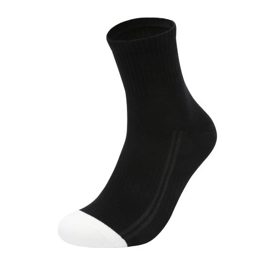 TAZK men's mid-tube commuter socks A1 black and white