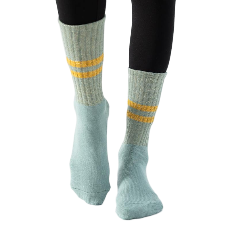 【Yoga Socks】D10孔雀绿-女士金丝毛圈圆头瑜伽普拉提运动袜