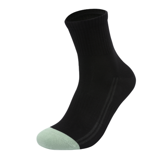 TAZK men's mid-tube commuter socks A1 black and green