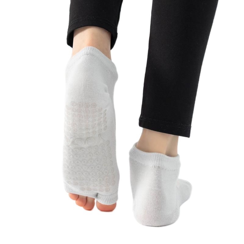 【Yoga Socks】J4浅灰-女士二指瑜伽普拉提运动袜