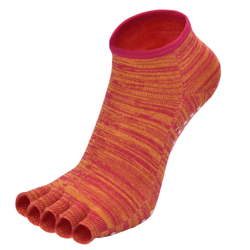 【Yoga Socks】U7玫橙-女士半趾瑜伽普拉提运动袜