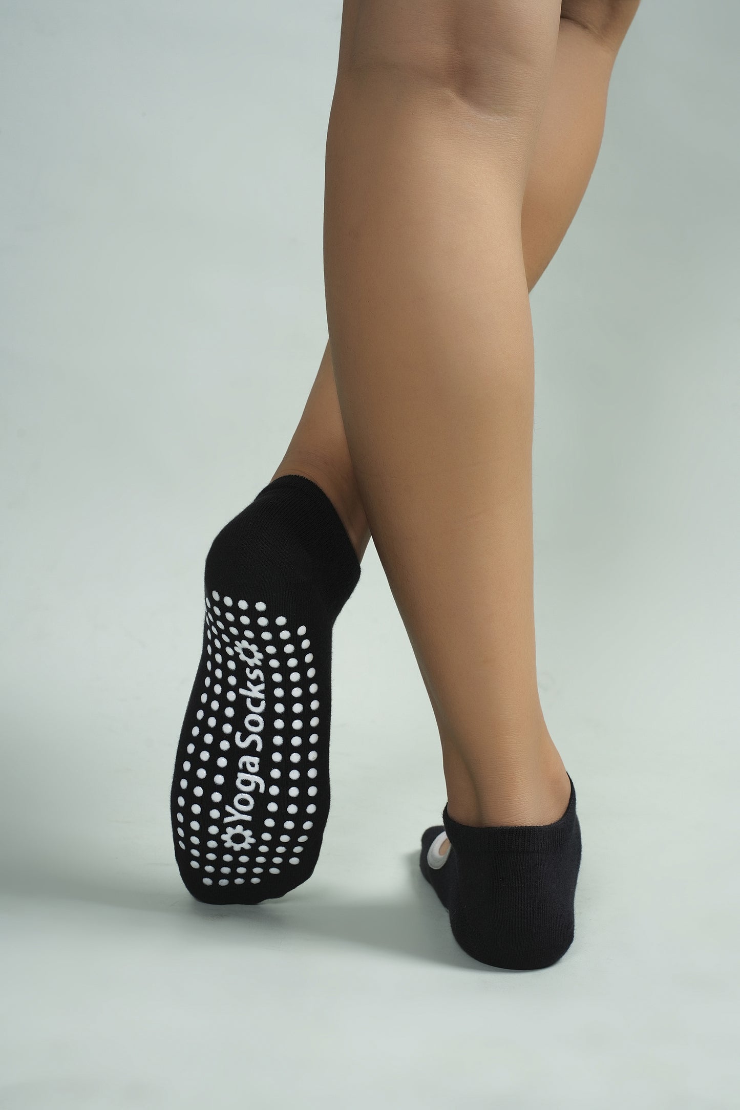【Yoga Socks】E2黑色-女士圆头瑜伽普拉提运动袜