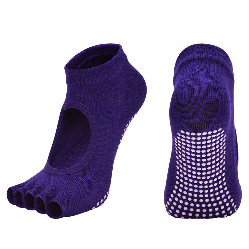 TAZK Women's Half Toe Sports Socks F1 Purple