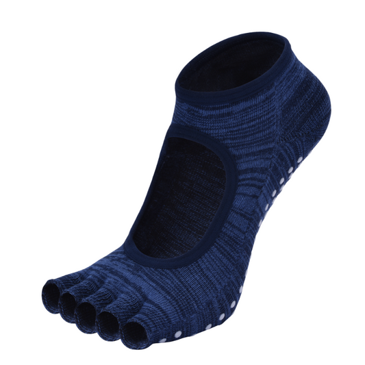 【Yoga Socks】F7青蓝-女士段色半趾瑜伽普拉提运动袜